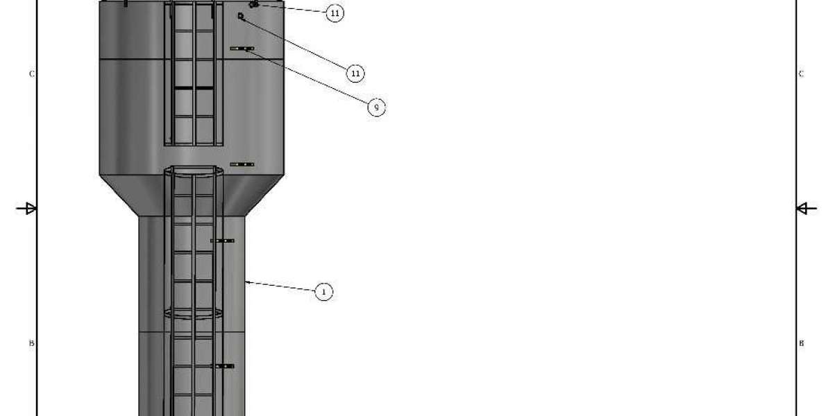 Caldwell FLC Fluted Column Elevated Storage Tank